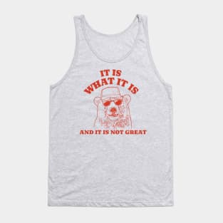 It Is What It Is And It Is Not Great - Funny Bear Raccoon Tank Top